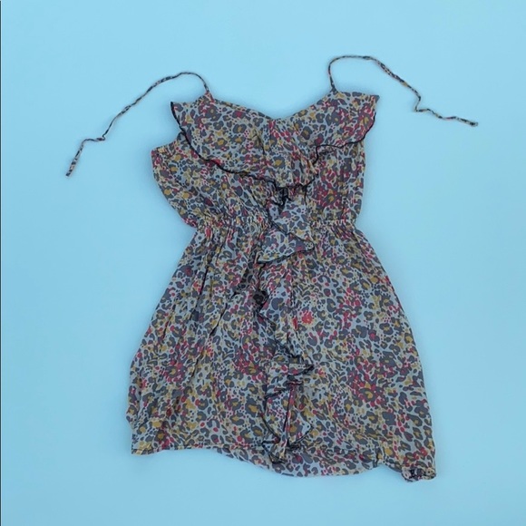 Rue11 Cheetah Print Halter Ruffle Dress - Picture 4 of 8